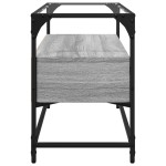 vidaXL Dulap TV blat sticlă, gri sonoma, 80x35x51 cm lemn prelucrat