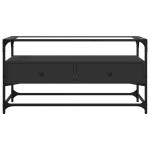 vidaXL Dulap TV blat sticlă, negru, 98x35x51 cm lemn prelucrat