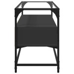 vidaXL Dulap TV blat sticlă, negru, 98x35x51 cm lemn prelucrat