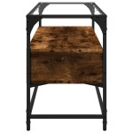 vidaXL Dulap TV blat sticlă stejar fumuriu 98x35x51 cm lemn prelucrat