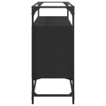 vidaXL Dulap, blat din sticlă negru 98x35x81 cm lemn prelucrat vidaXL Dulap, blat din sticlă negru 98x35x81 cm lemn prelucrat