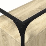 vidaXL Dulap, blat din sticlă stejar sonoma 98x35x81 cm lemn prelucrat