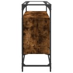 vidaXL Dulap, blat din sticlă stejar fumuriu 98x35x81cm lemn prelucrat