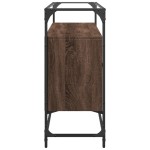 vidaXL Dulap, blat din sticlă stejar maro 98x35x81 cm lemn prelucrat