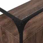 vidaXL Dulap, blat din sticlă stejar maro 98x35x81 cm lemn prelucrat