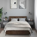 vidaXL Noptiere, 2 buc., gri sonoma, 40x40x55 cm, lemn prelucrat vidaXL Noptiere, 2 buc., gri sonoma, 40x40x55 cm, lemn prelucrat