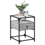 vidaXL Noptiere, 2 buc., gri sonoma, 40x40x55 cm, lemn prelucrat vidaXL Noptiere, 2 buc., gri sonoma, 40x40x55 cm, lemn prelucrat
