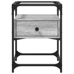 vidaXL Noptiere, 2 buc., gri sonoma, 40x40x55 cm, lemn prelucrat vidaXL Noptiere, 2 buc., gri sonoma, 40x40x55 cm, lemn prelucrat