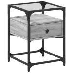 vidaXL Noptiere, 2 buc., gri sonoma, 40x40x55 cm, lemn prelucrat vidaXL Noptiere, 2 buc., gri sonoma, 40x40x55 cm, lemn prelucrat