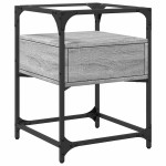 vidaXL Noptiere, 2 buc., gri sonoma, 40x40x55 cm, lemn prelucrat vidaXL Noptiere, 2 buc., gri sonoma, 40x40x55 cm, lemn prelucrat