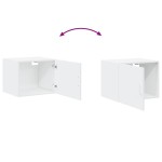 vidaXL Dulap de perete, alb, 50x42,5x40 cm, lemn compozit vidaXL Dulap de perete, alb, 50x42,5x40 cm, lemn compozit