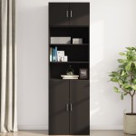 vidaXL Dulap de perete, negru, 70x42,5x40 cm, lemn compozit