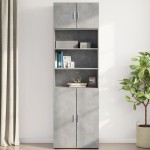 vidaXL Dulap de perete, gri beton, 70x42,5x40 cm, lemn prelucrat