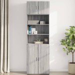 vidaXL Dulap de perete, gri sonoma, 70x42,5x40 cm, lemn compozit
