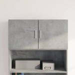 vidaXL Dulap de perete, gri beton, 80x42,5x40 cm, lemn prelucrat