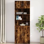 vidaXL Dulap de perete, stejar fumuriu, 80x42,5x40 cm, lemn compozit