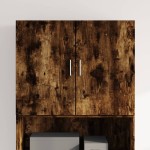 vidaXL Dulap de perete, stejar fumuriu, 80x42,5x64 cm, lemn compozit vidaXL Dulap de perete, stejar fumuriu, 80x42,5x64 cm, lemn compozit
