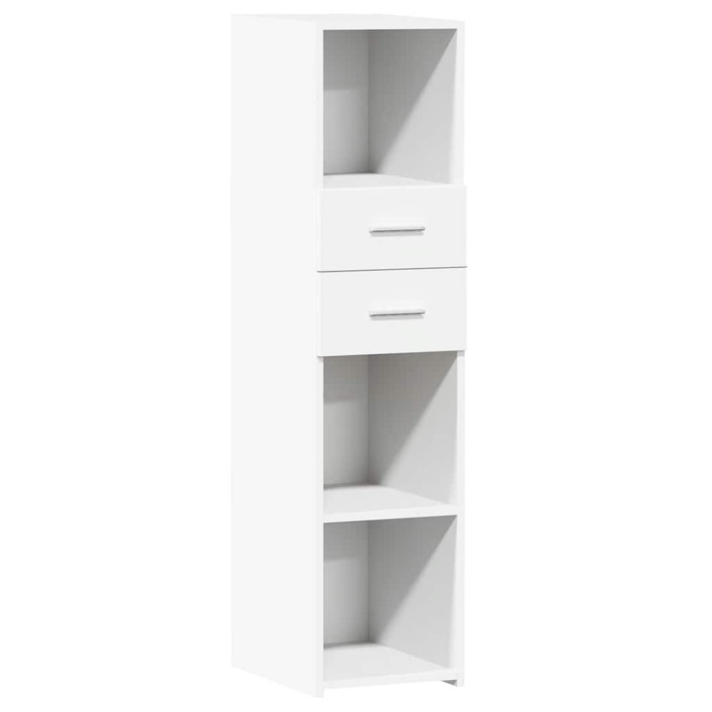 vidaXL Dulap înalt, alb, 30x42,5x124 cm, lemn prelucrat