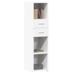 vidaXL Dulap înalt, alb, 30x42,5x124 cm, lemn prelucrat vidaXL Dulap înalt, alb, 30x42,5x124 cm, lemn prelucrat