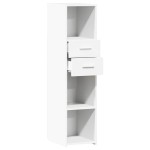vidaXL Dulap înalt, alb, 30x42,5x124 cm, lemn prelucrat vidaXL Dulap înalt, alb, 30x42,5x124 cm, lemn prelucrat