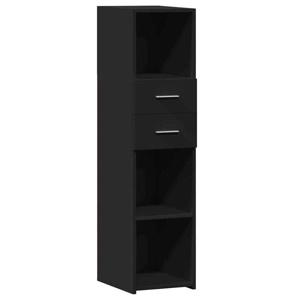 vidaXL Dulap înalt, negru, 30x42,5x124 cm, lemn prelucrat