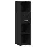 vidaXL Dulap înalt, negru, 30x42,5x124 cm, lemn prelucrat