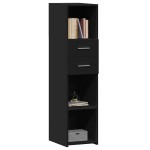 vidaXL Dulap înalt, negru, 30x42,5x124 cm, lemn prelucrat