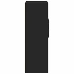 vidaXL Dulap înalt, negru, 30x42,5x124 cm, lemn prelucrat