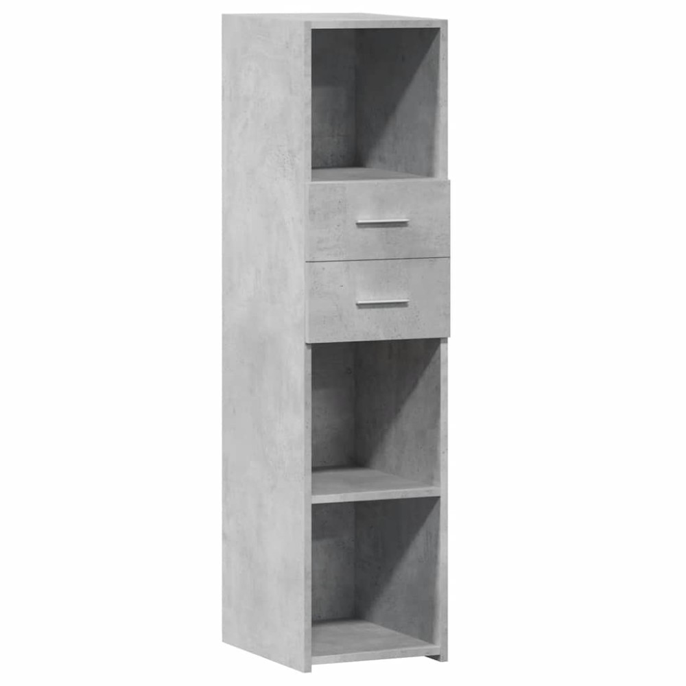 vidaXL Dulap înalt, gri beton, 30x42,5x124 cm, lemn prelucrat