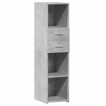 vidaXL Dulap înalt, gri beton, 30x42,5x124 cm, lemn prelucrat vidaXL Dulap înalt, gri beton, 30x42,5x124 cm, lemn prelucrat