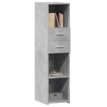 vidaXL Dulap înalt, gri beton, 30x42,5x124 cm, lemn prelucrat vidaXL Dulap înalt, gri beton, 30x42,5x124 cm, lemn prelucrat