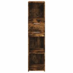 vidaXL Dulap înalt, stejar fumuriu, 30x42,5x124 cm, lemn prelucrat