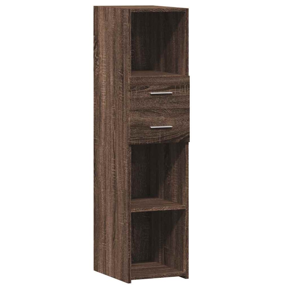 vidaXL Dulap înalt, stejar maro, 30x42,5x124 cm, lemn prelucrat