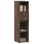 vidaXL Dulap înalt, stejar maro, 30x42,5x124 cm, lemn prelucrat vidaXL Dulap înalt, stejar maro, 30x42,5x124 cm, lemn prelucrat