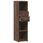 vidaXL Dulap înalt, stejar maro, 30x42,5x124 cm, lemn prelucrat vidaXL Dulap înalt, stejar maro, 30x42,5x124 cm, lemn prelucrat