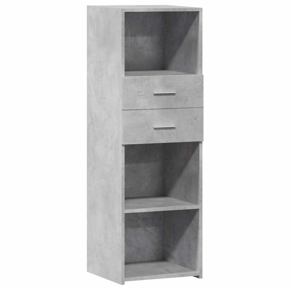 vidaXL Dulap înalt, gri beton, 40x42,5x124 cm, lemn prelucrat
