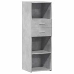 vidaXL Dulap înalt, gri beton, 40x42,5x124 cm, lemn prelucrat