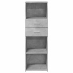 vidaXL Dulap înalt, gri beton, 40x42,5x124 cm, lemn prelucrat