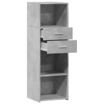 vidaXL Dulap înalt, gri beton, 40x42,5x124 cm, lemn prelucrat