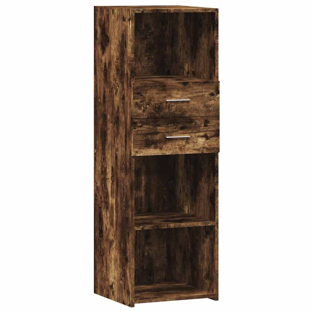 vidaXL Dulap înalt, stejar fumuriu, 40x42,5x124 cm, lemn prelucrat