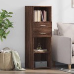 vidaXL Dulap înalt, stejar maro, 40x42,5x124 cm, lemn prelucrat