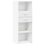 vidaXL Dulap înalt, alb, 45x42,5x124 cm, lemn prelucrat vidaXL Dulap înalt, alb, 45x42,5x124 cm, lemn prelucrat