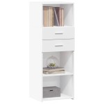 vidaXL Dulap înalt, alb, 45x42,5x124 cm, lemn prelucrat vidaXL Dulap înalt, alb, 45x42,5x124 cm, lemn prelucrat