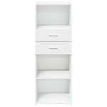 vidaXL Dulap înalt, alb, 45x42,5x124 cm, lemn prelucrat vidaXL Dulap înalt, alb, 45x42,5x124 cm, lemn prelucrat