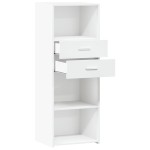 vidaXL Dulap înalt, alb, 45x42,5x124 cm, lemn prelucrat vidaXL Dulap înalt, alb, 45x42,5x124 cm, lemn prelucrat