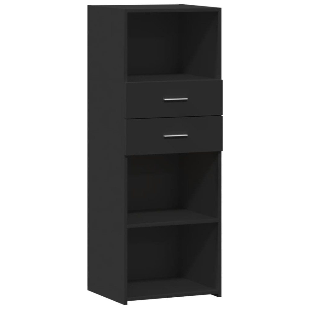 vidaXL Dulap înalt, negru, 45x42,5x124 cm, lemn prelucrat