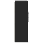 vidaXL Dulap înalt, negru, 45x42,5x124 cm, lemn prelucrat