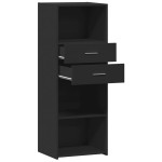 vidaXL Dulap înalt, negru, 45x42,5x124 cm, lemn prelucrat