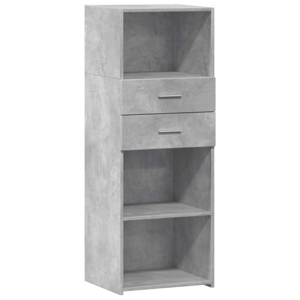 vidaXL Dulap înalt, gri beton, 45x42,5x124 cm, lemn prelucrat
