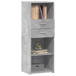 vidaXL Dulap înalt, gri beton, 45x42,5x124 cm, lemn prelucrat